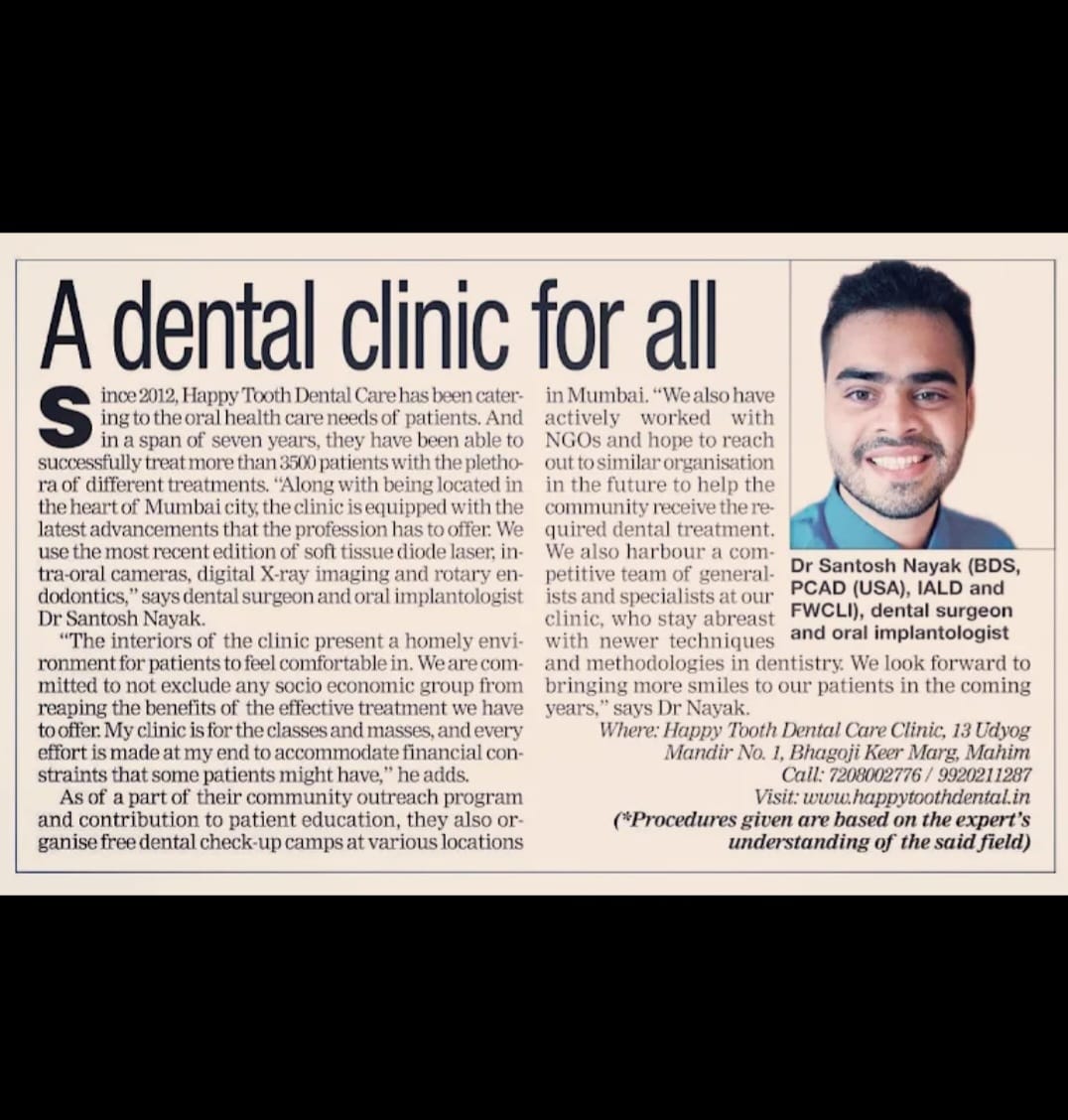 Media Recognition feature associated with Dr. Santosh Nayak
